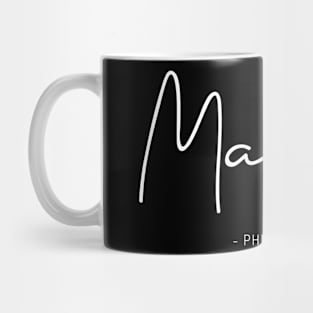 Manila, Philippines Design (WHITE PRINT) Mug